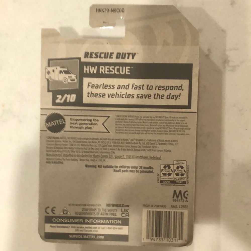 Rescue Duty Toy Car - Red and White
